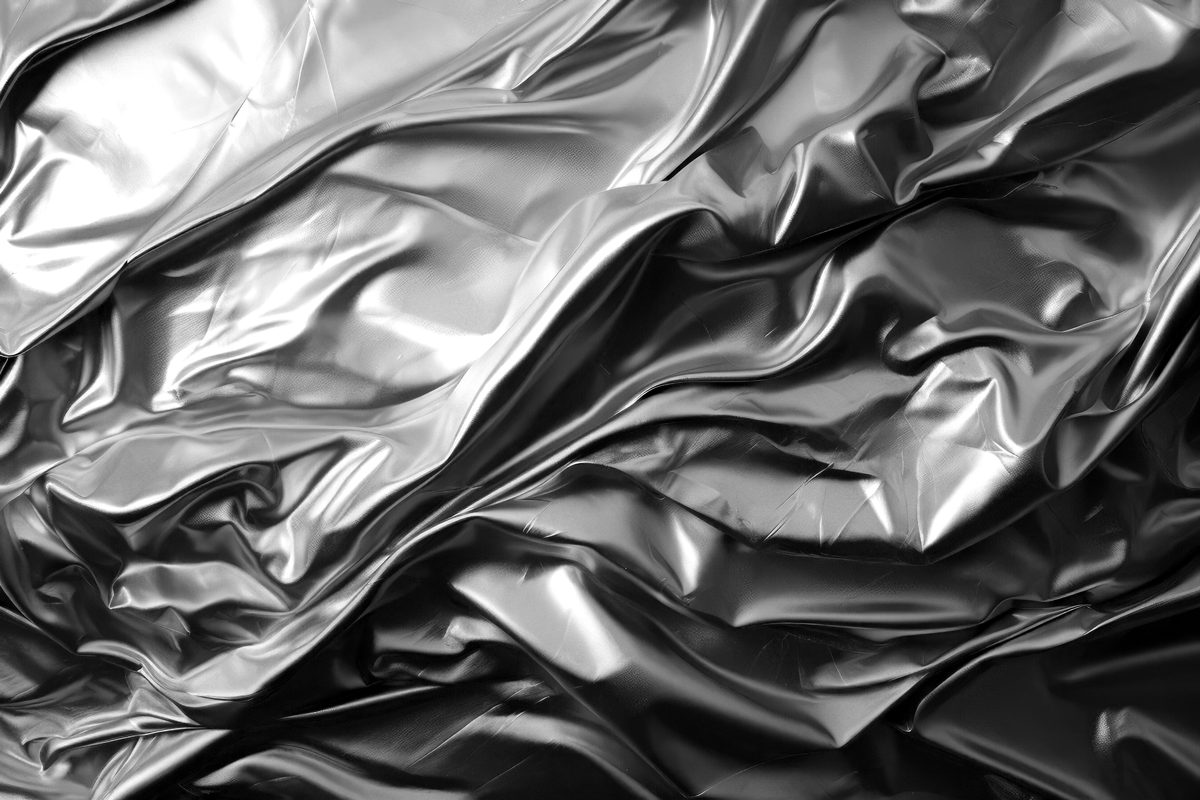 Shiny Silver Fabric