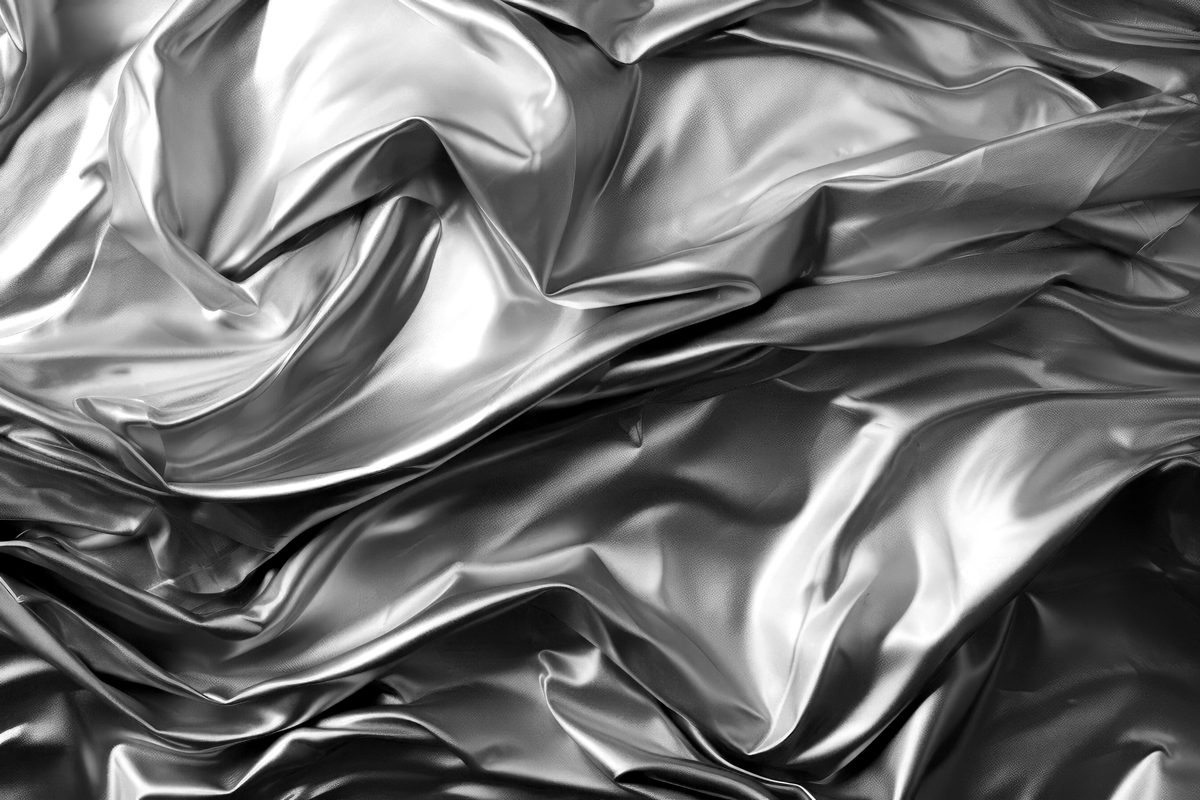 Shiny Silver Fabric Background