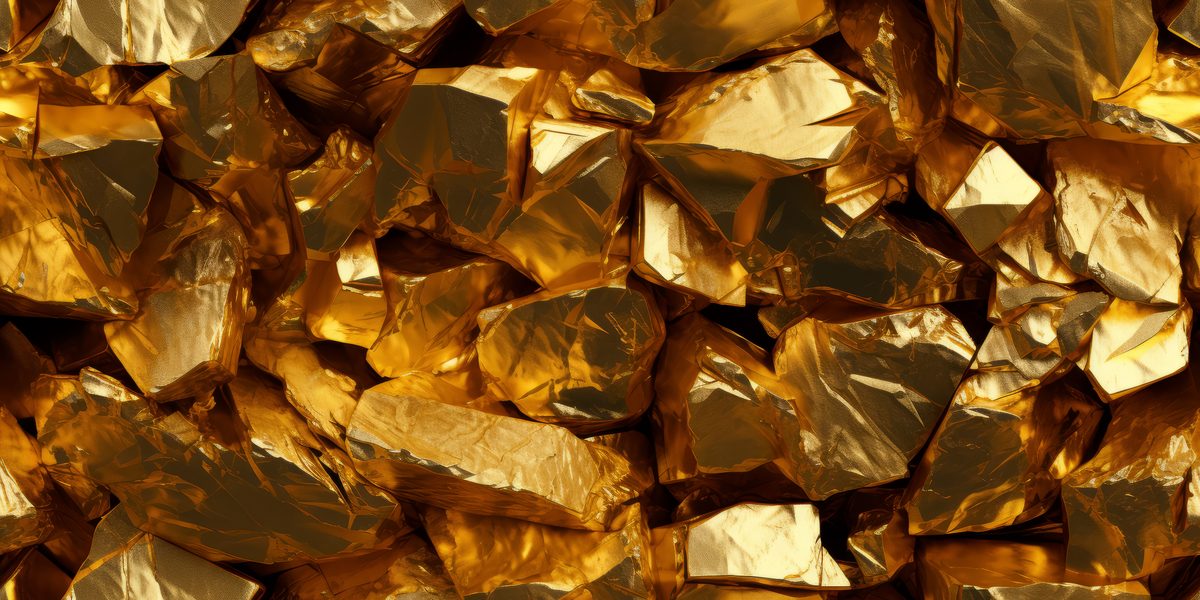 Shiny gold nugget texture background