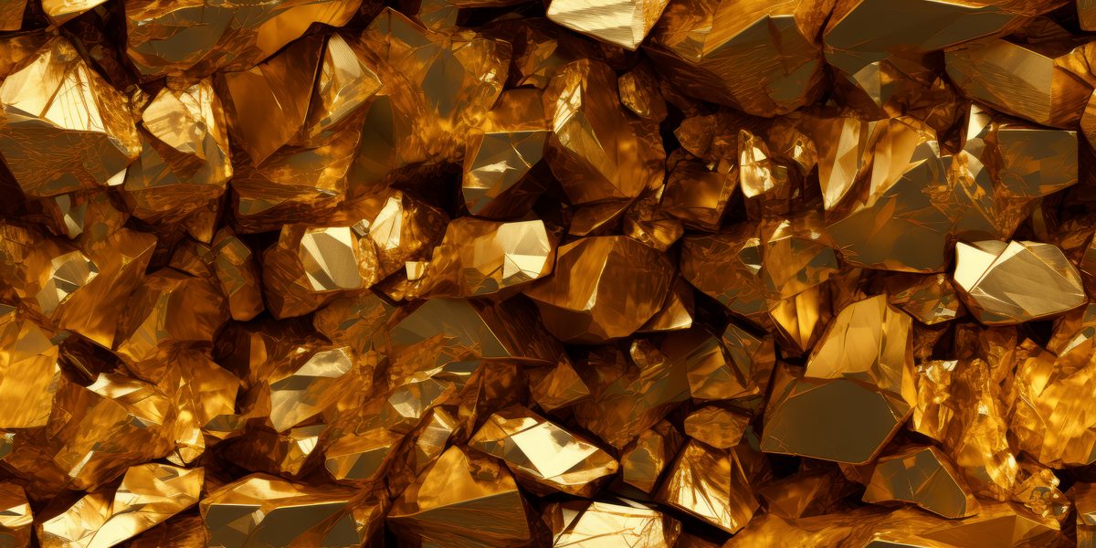Shiny gold nugget textured background