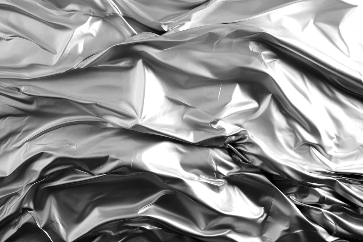 Silver fabric texture