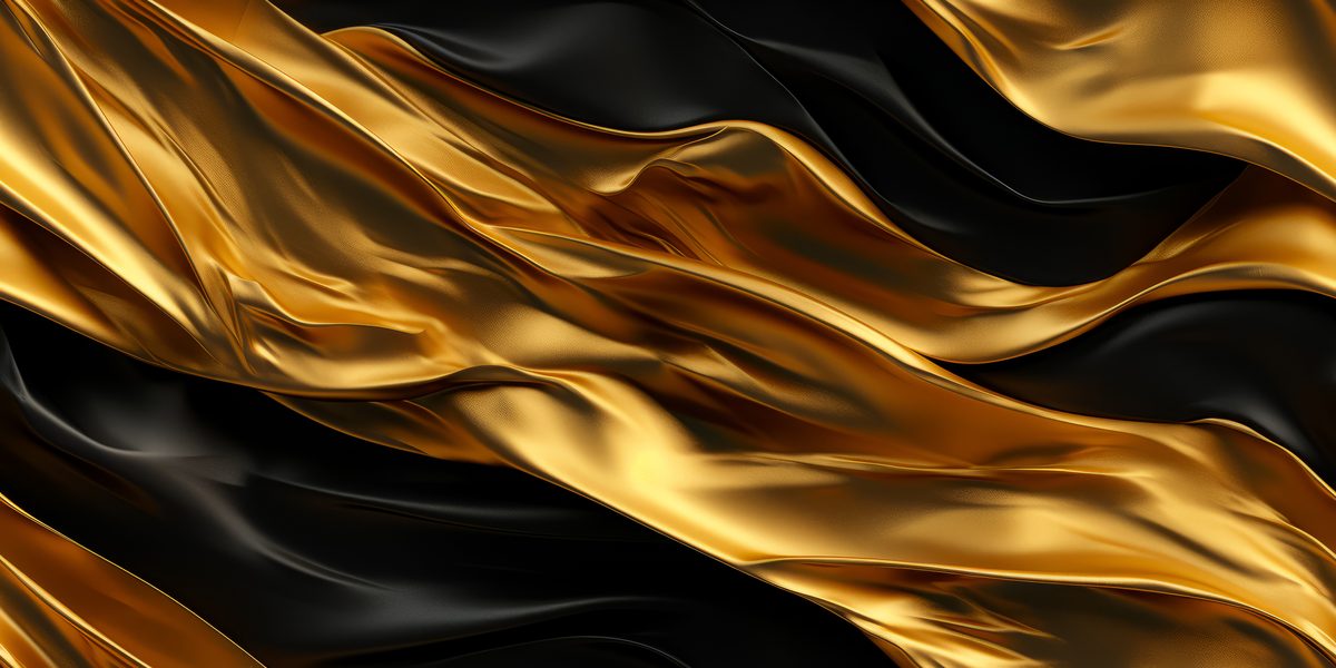 Waving Black and Gold Foil Background