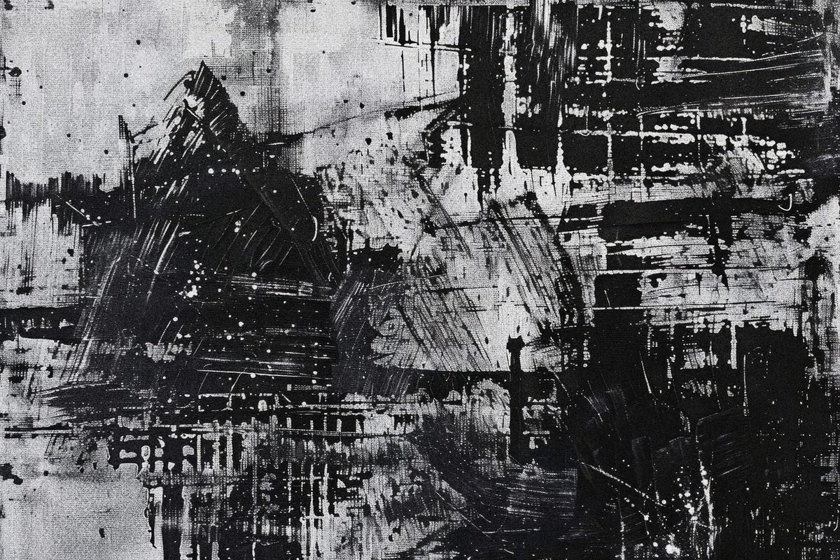 Contemporary Black Abstract Design