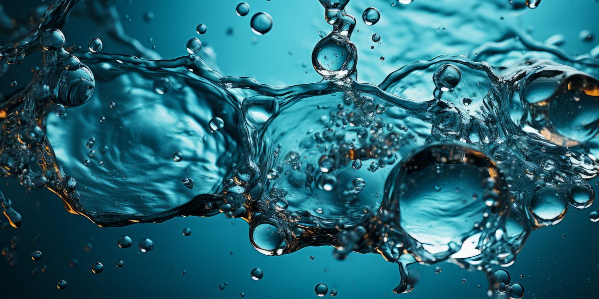 Bubbling Water in Abstract Composition