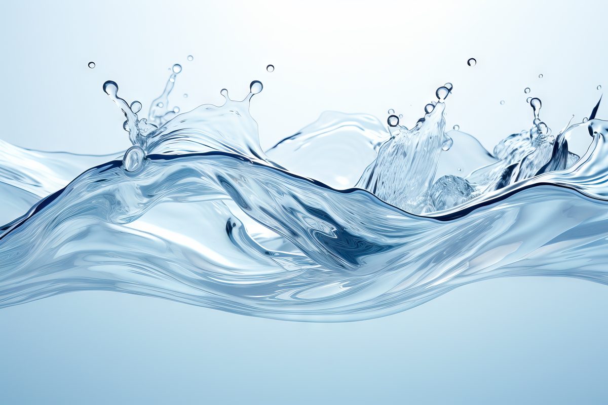 Clear flowing water texture background
