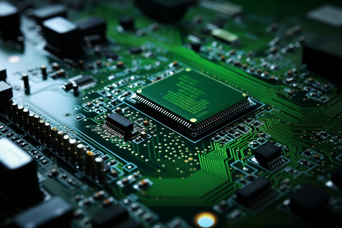 Close-Up Image of Colorful Motherboard in Macro