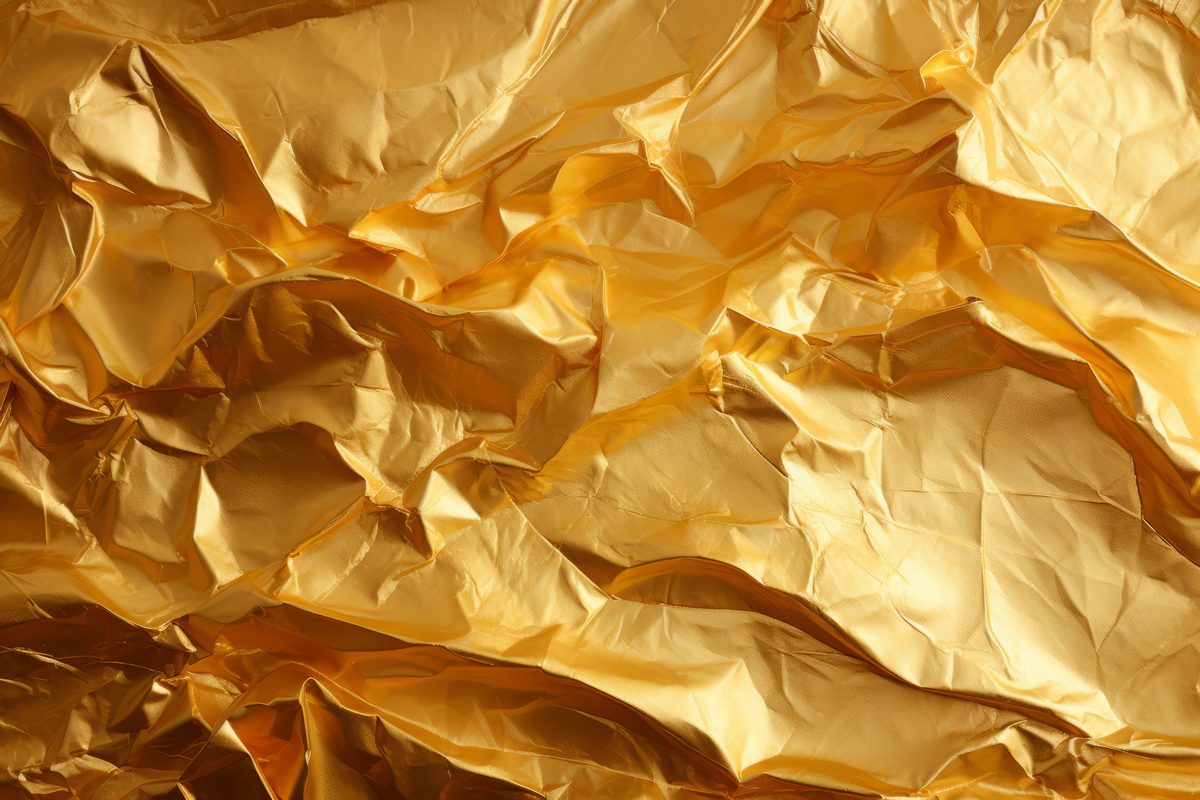 Golden fabric texture background