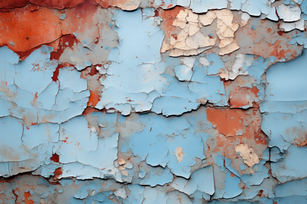Rusty blue metallic texture surface