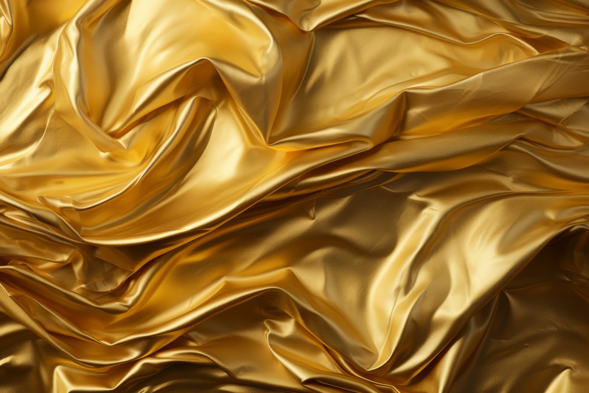 Shiny Gold Fabric Background
