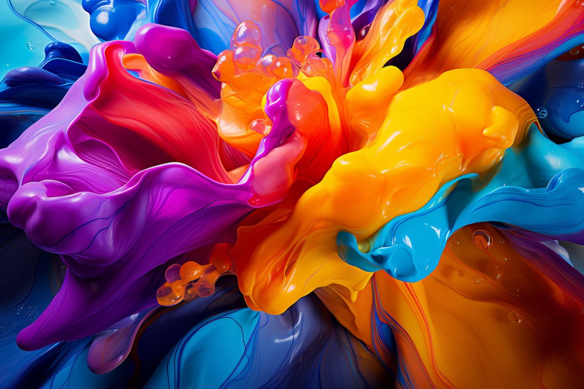 Abstract liquid texture plenty of beautiful colors