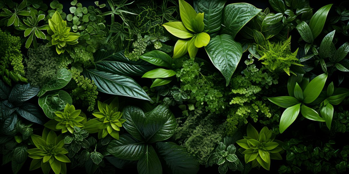 Abundant Tropical Foliage Backdrop