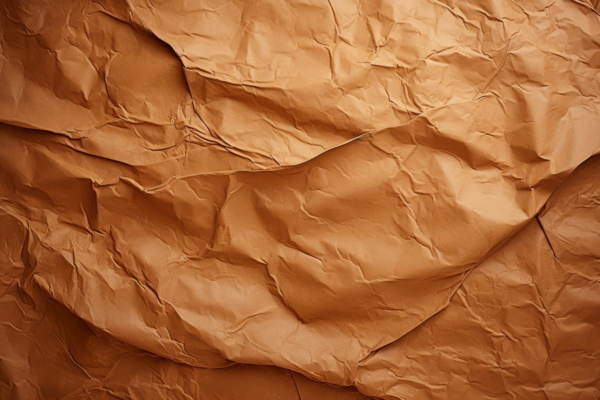 Crumpled brown wrapping paper background