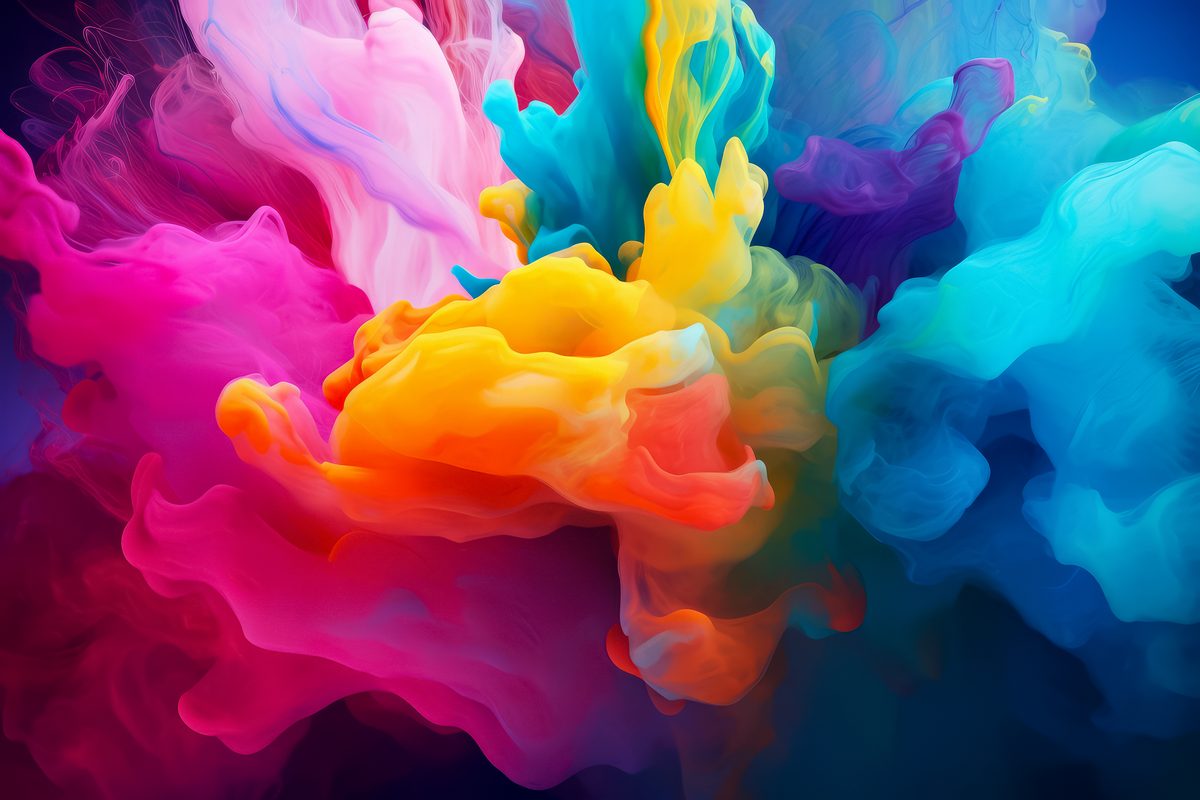 Holi Festival Colored Powder Explosion