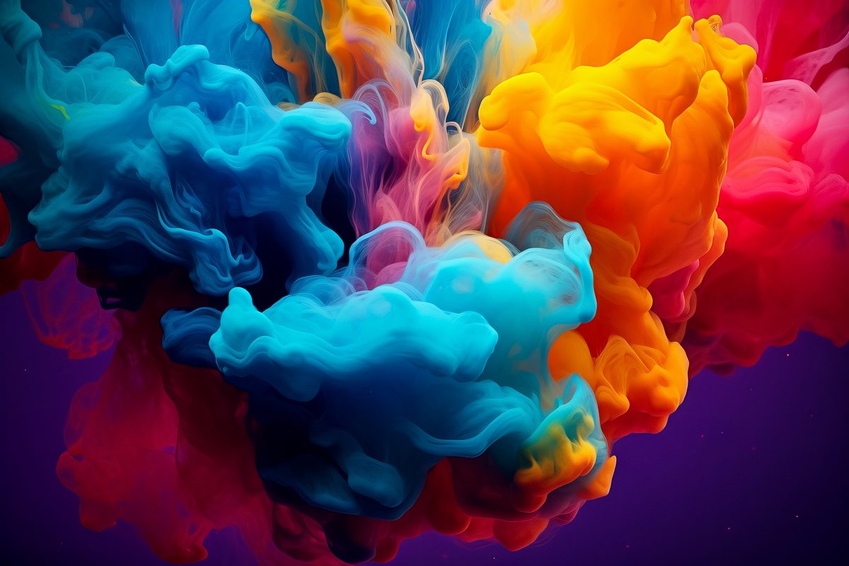 Holi Festivity Colored Powder Explosion