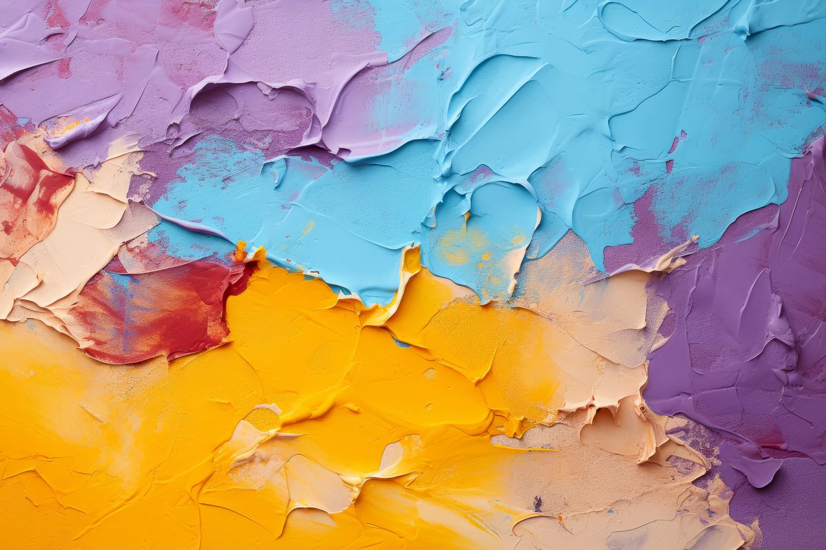 Plaster texture in intense colors