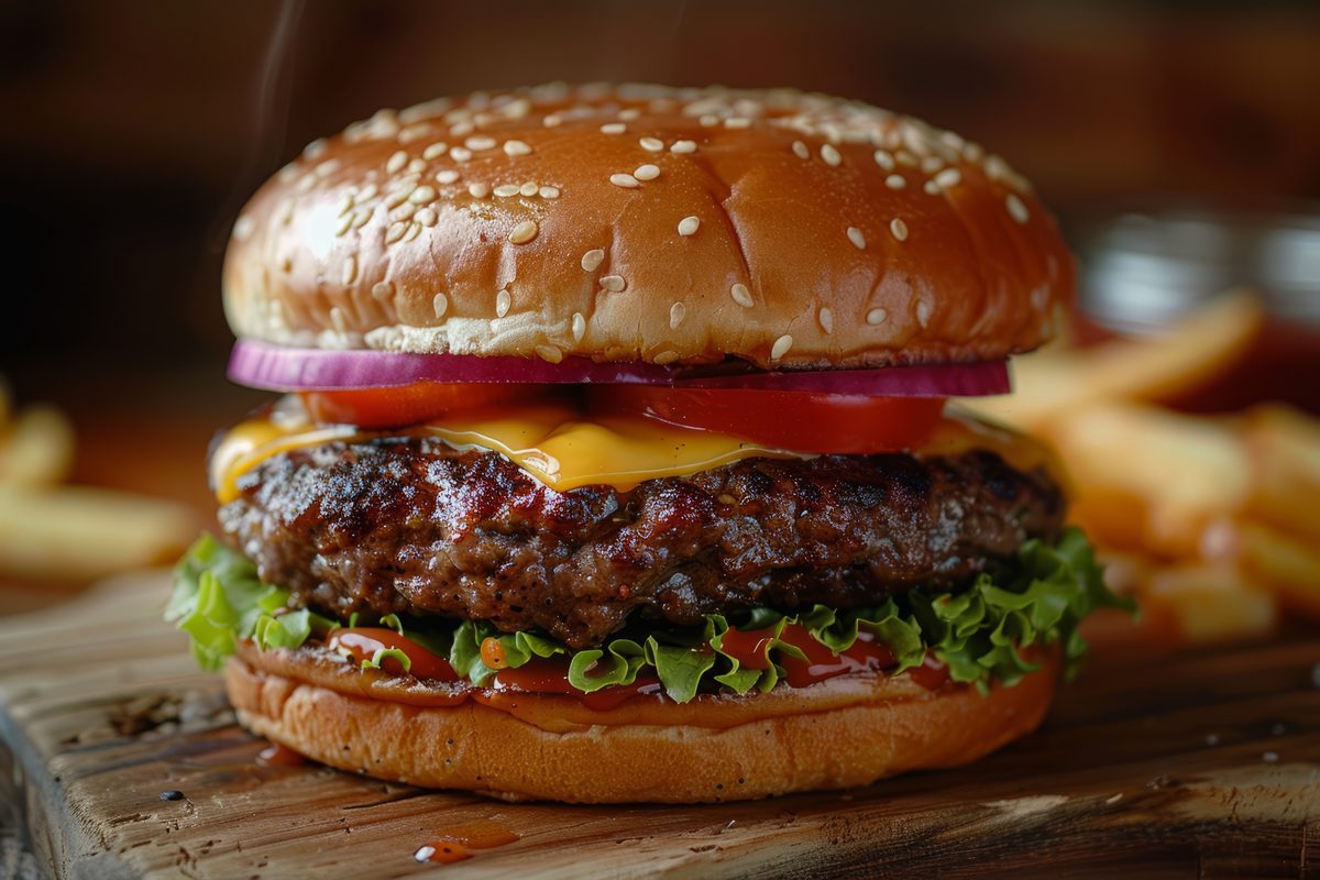 Hamburger Isolated on White Background