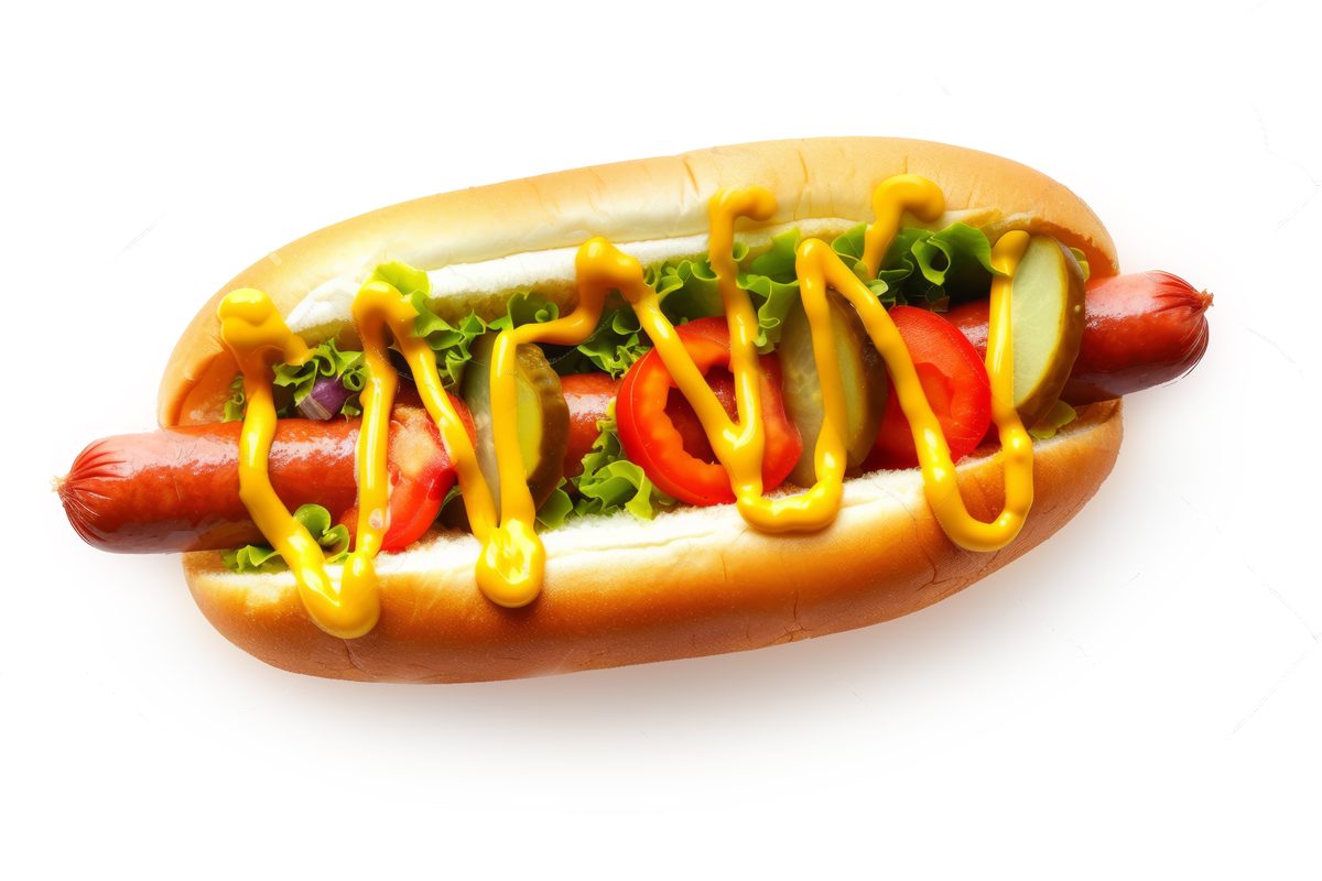 Soft Light Photo of a Hot Dog on White