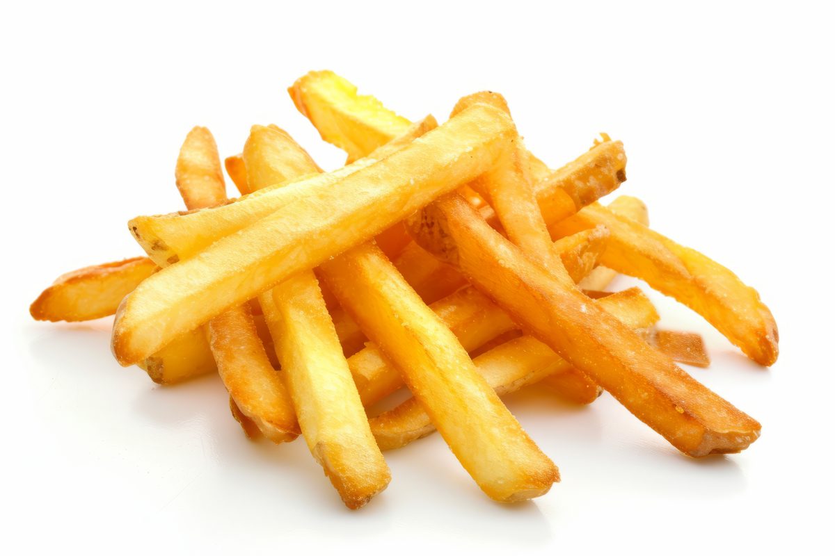Soft Light Photo of French Fries on White