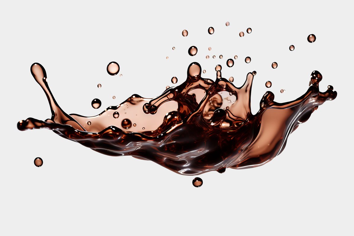 Splash of liquid isolated on white background