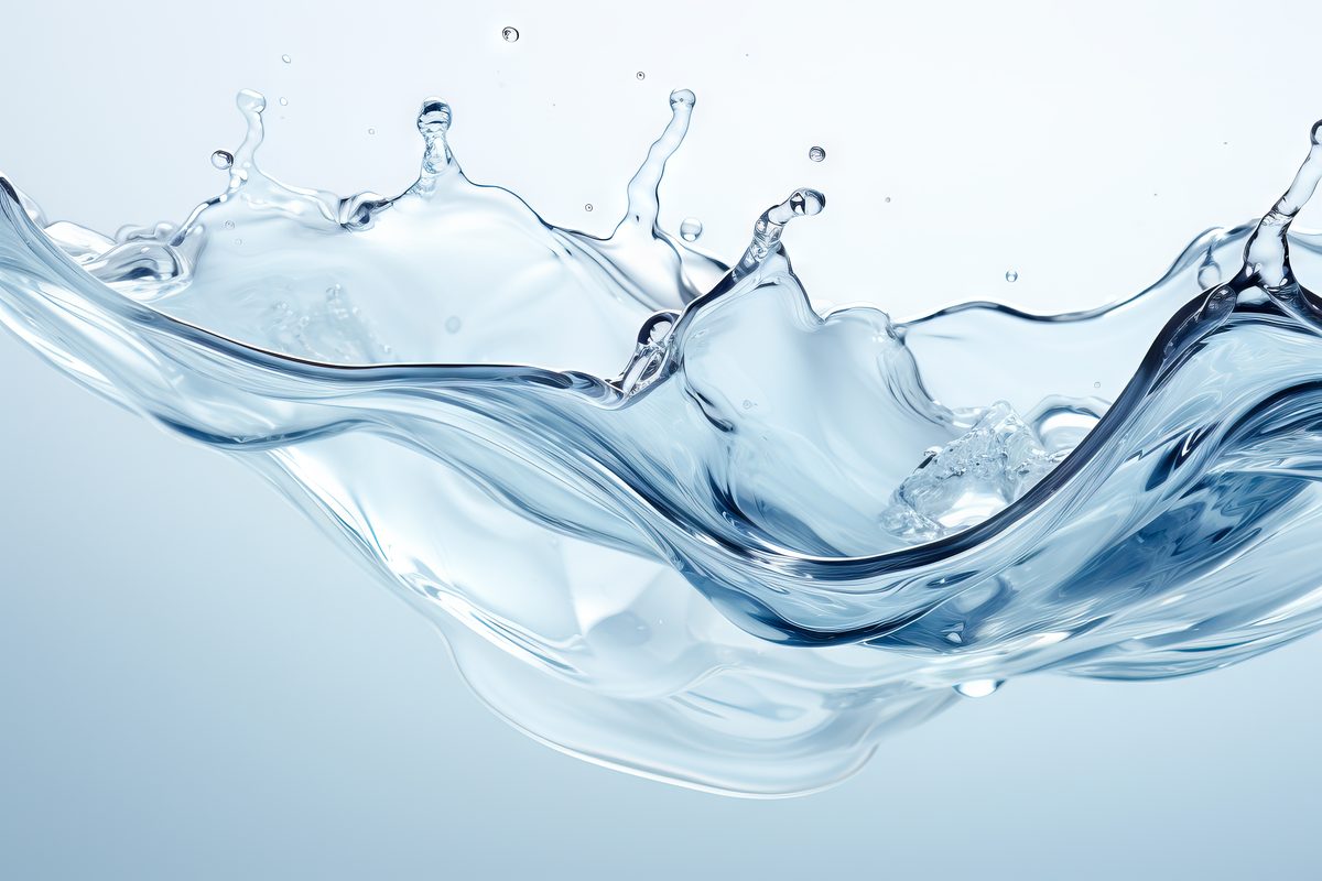 Texture of flowing clear water